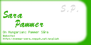 sara pammer business card