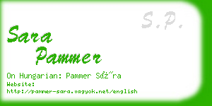 sara pammer business card